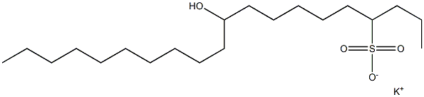 10-Hydroxyicosane-4-sulfonic acid potassium salt Struktur