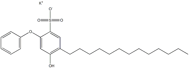 5-Hydroxy-4-tridecyl[oxybisbenzene]-2-sulfonic acid potassium salt Struktur