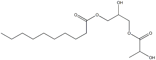 2-Hydroxypropionic acid 2-hydroxy-3-decanoyloxypropyl ester Struktur