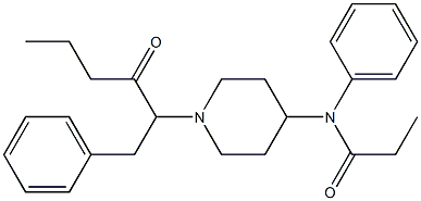 N-[1-(1-Butyryl-2-phenylethyl)-4-piperidinyl]-N-phenylpropanamide Struktur