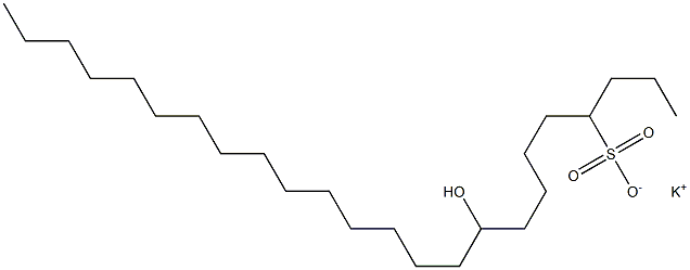 9-Hydroxytetracosane-4-sulfonic acid potassium salt Struktur