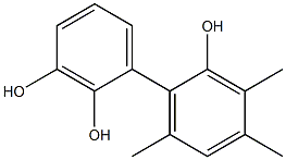 3',4',6'-Trimethyl-1,1'-biphenyl-2,2',3-triol Struktur