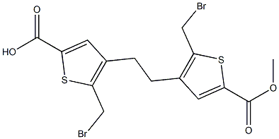 4,4'-Ethylenebis[5-(bromomethyl)thiophene-2-carboxylic acid methyl] ester Struktur