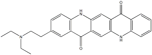 2-[2-(Diethylamino)ethyl]-5,12-dihydroquino[2,3-b]acridine-7,14-dione Struktur