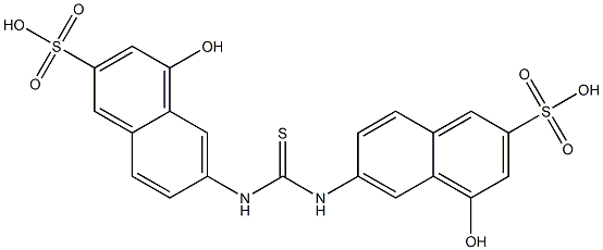 6,6'-Thioureylenebis(4-hydroxy-2-naphthalenesulfonic acid) Struktur