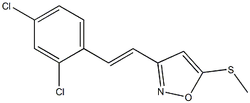 3-[(E)-2-[2,4-Dichlorophenyl]vinyl]-5-(methylthio)isoxazole Struktur