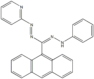 3-(9-Anthryl)-1-phenyl-5-(2-pyridyl)formazan Struktur