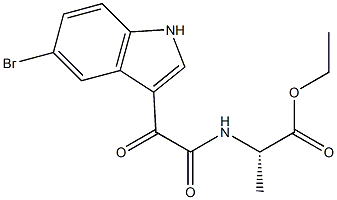 N-[[(5-Bromo-1H-indol-3-yl)carbonyl]carbonyl]-L-alanine ethyl ester Struktur