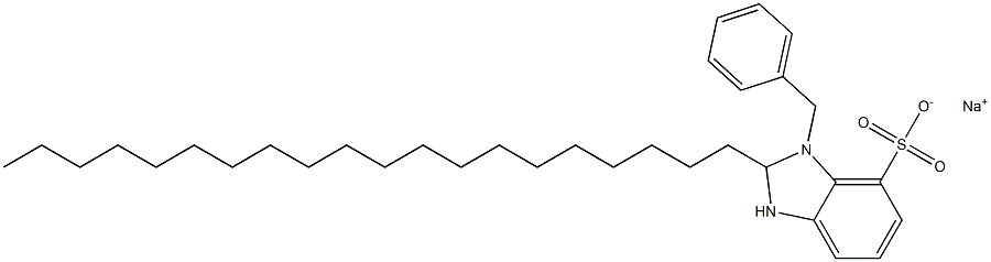 1-Benzyl-2,3-dihydro-2-icosyl-1H-benzimidazole-7-sulfonic acid sodium salt Struktur