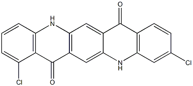 3,8-Dichloro-5,12-dihydroquino[2,3-b]acridine-7,14-dione Struktur