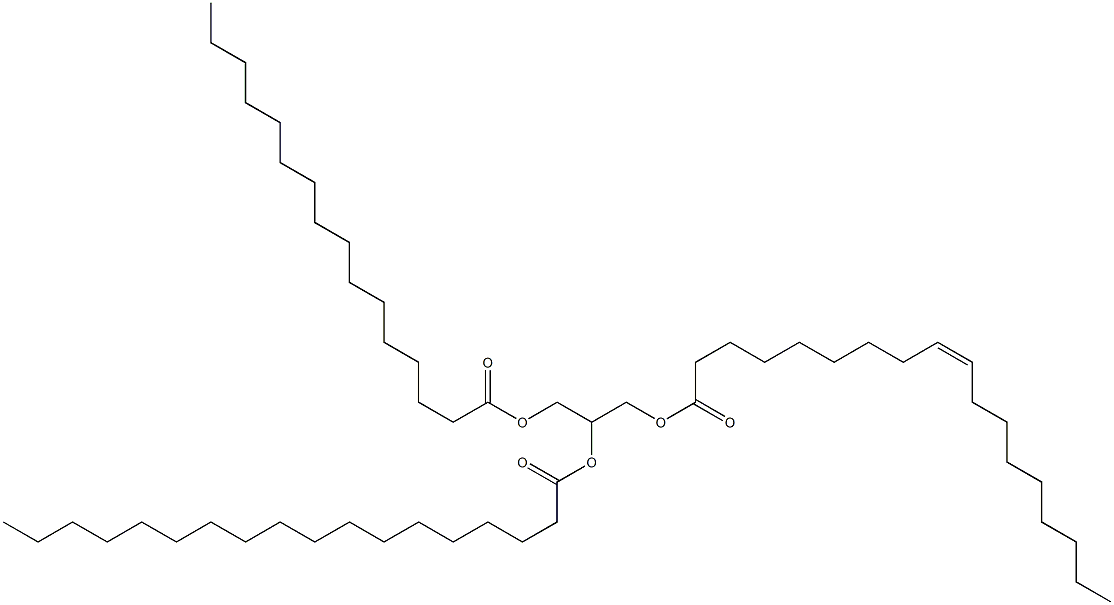 L-Glycerol 1-palmitate 2-stearate 3-oleate Struktur