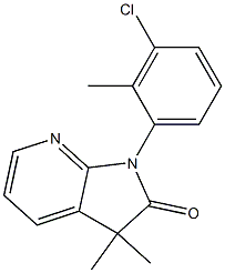 1,3-Dihydro-3,3-dimethyl-1-(3-chloro-2-methylphenyl)-2H-pyrrolo[2,3-b]pyridin-2-one Struktur