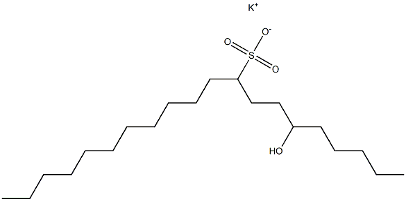 6-Hydroxyicosane-9-sulfonic acid potassium salt Struktur