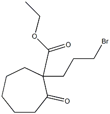 1-(3-Bromopropyl)-2-oxocycloheptanecarboxylic acid ethyl ester Struktur