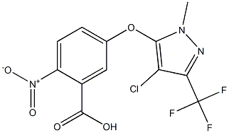 5-[[4-Chloro-1-methyl-3-(trifluoromethyl)-1H-pyrazol-5-yl]oxy]-2-nitrobenzoic acid Struktur