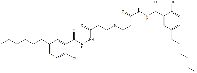 3,3'-Thiodi[propionic acid N'-(5-hexylsalicyloyl) hydrazide] Struktur