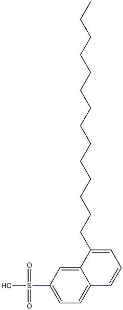 8-Tetradecyl-2-naphthalenesulfonic acid Struktur