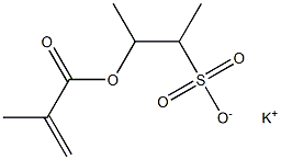 2-(Methacryloyloxy)-1-methyl-1-propanesulfonic acid potassium salt Struktur