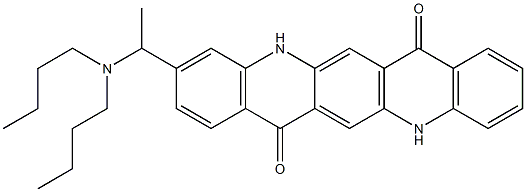 3-[1-(Dibutylamino)ethyl]-5,12-dihydroquino[2,3-b]acridine-7,14-dione Struktur