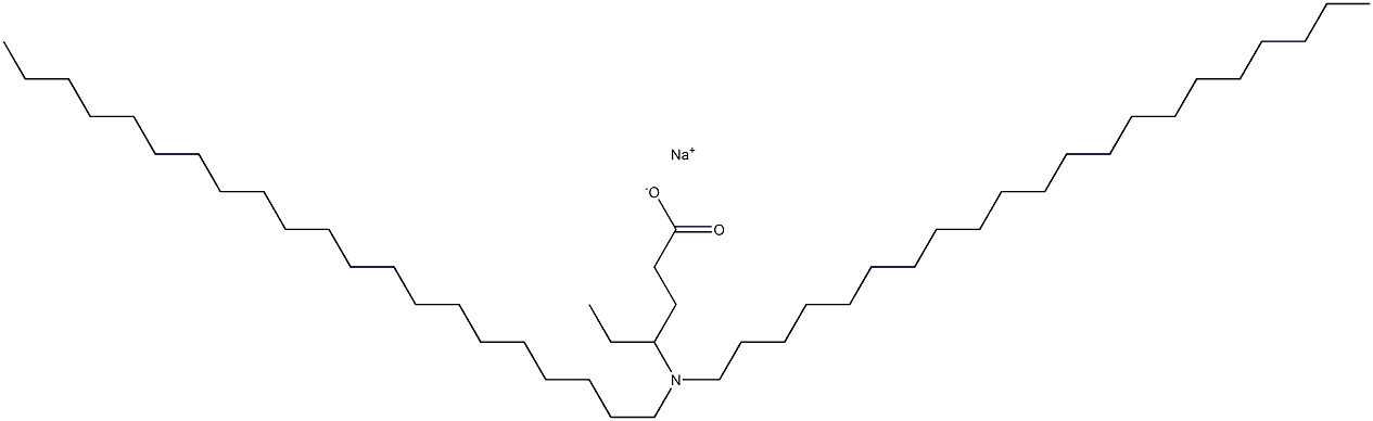 4-(Dihenicosylamino)hexanoic acid sodium salt Struktur