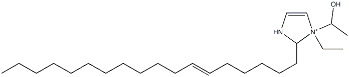 1-Ethyl-1-(1-hydroxyethyl)-2-(6-octadecenyl)-4-imidazoline-1-ium Struktur