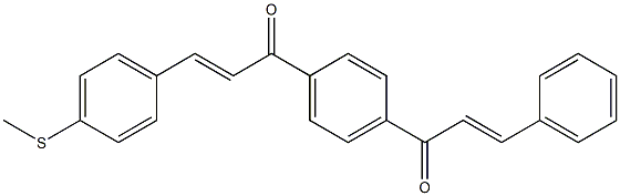 (E)-3-(4-Methylthiophenyl)-1-(4-cinnamoylphenyl)-2-propen-1-one Struktur