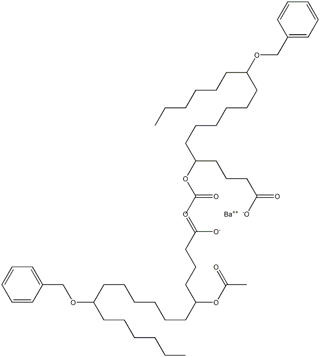 Bis(12-benzyloxy-5-acetyloxystearic acid)barium salt Struktur