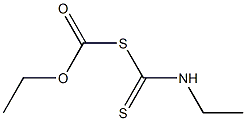 Ethyldithiocarbamic acid ethoxyoxomethyl ester Struktur