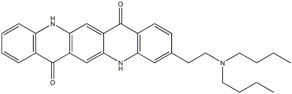 3-[2-(Dibutylamino)ethyl]-5,12-dihydroquino[2,3-b]acridine-7,14-dione Struktur