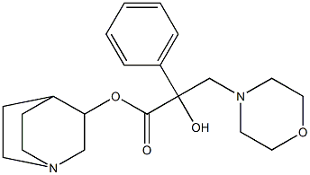 2-Hydroxy-2-phenyl-3-morpholinopropionic acid 3-quinuclidinyl ester Struktur