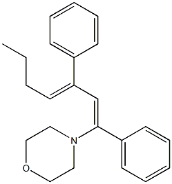 1-Morpholino-1,3-diphenyl-1,3-heptadiene Struktur