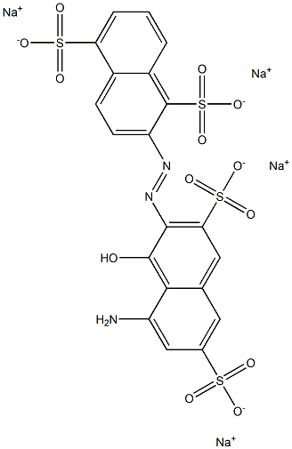 8'-Amino-1'-hydroxy-[2,2'-azobisnaphthalene]-1,3',5,6'-tetrasulfonic acid tetrasodium salt Struktur