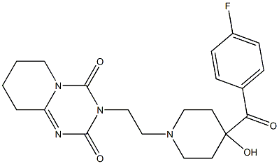 3-[2-[4-(4-Fluorobenzoyl)-4-hydroxy-1-piperidinyl]ethyl]-6,7,8,9-tetrahydro-2H-pyrido[1,2-a]-1,3,5-triazine-2,4(3H)-dione Struktur