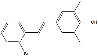 4-[(E)-2-(2-Bromophenyl)ethenyl]-2,6-dimethylphenol Struktur