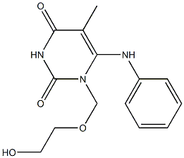 1-(2-Hydroxyethoxymethyl)-6-phenylaminothymine Struktur