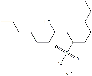 8-Hydroxytetradecane-6-sulfonic acid sodium salt Struktur