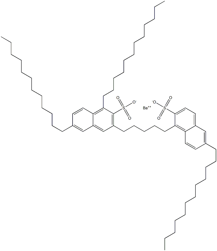 Bis(1,6-didodecyl-2-naphthalenesulfonic acid)barium salt Struktur