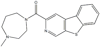 3-(4-Methyl-1,4-diazacycloheptan-1-ylcarbonyl)[1]benzothieno[2,3-c]pyridine Struktur