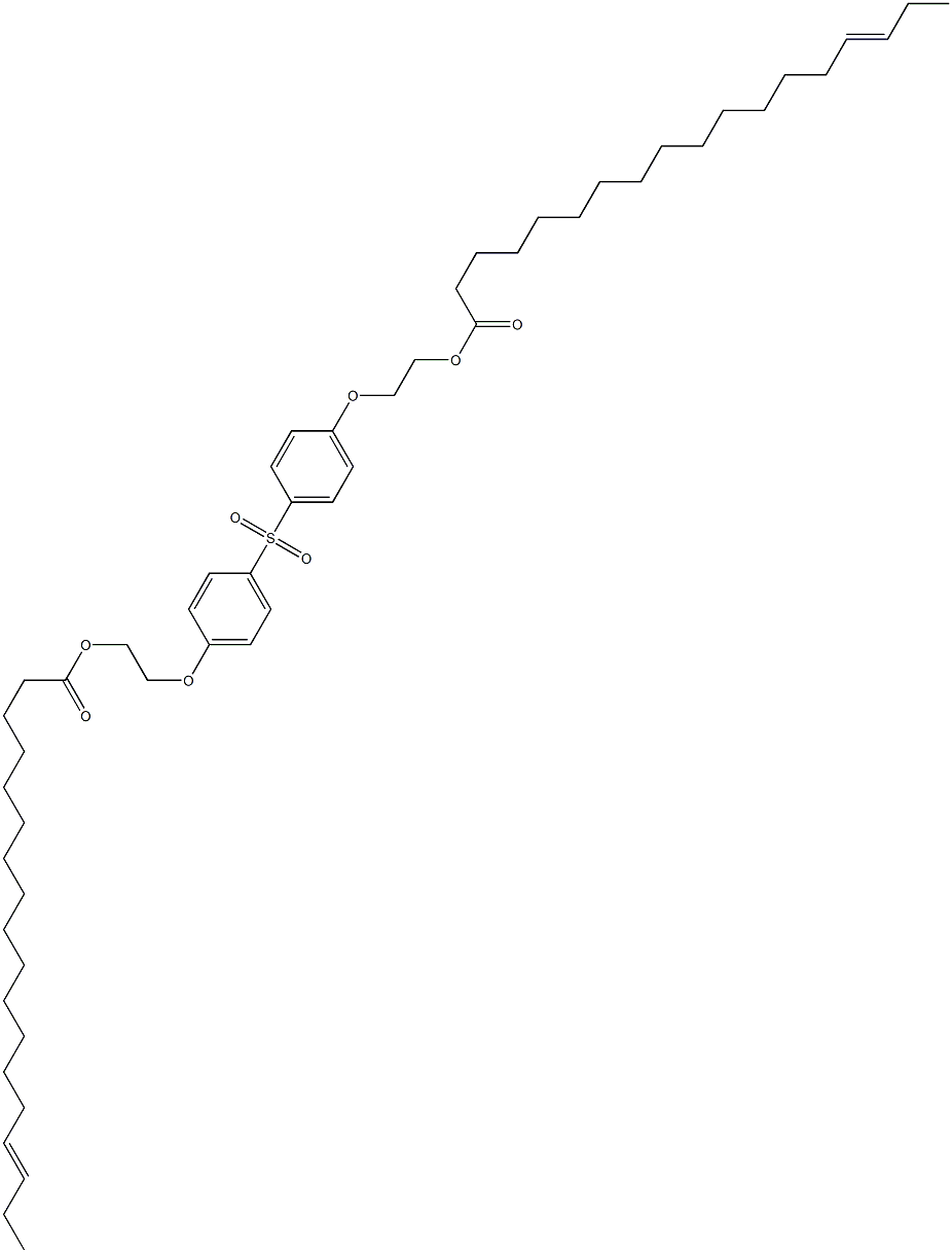 Bis[4-[2-(15-octadecenoyloxy)ethoxy]phenyl] sulfone Struktur