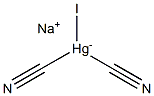 Sodium iododicyanomercurate(II) Struktur