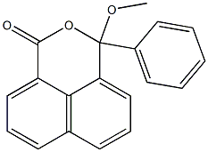 3-Methoxy-3-phenyl-1H,3H-naphtho[1,8-cd]pyran-1-one Struktur