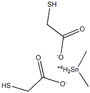 Bis(mercaptoacetic acid)dimethyltin(IV) salt Struktur