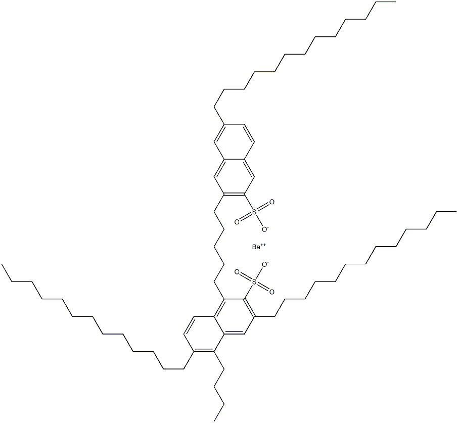 Bis(3,6-ditridecyl-2-naphthalenesulfonic acid)barium salt Struktur