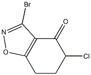 3-Bromo-4,5,6,7-tetrahydro-5-chloro-1,2-benzisoxazol-4-one Struktur