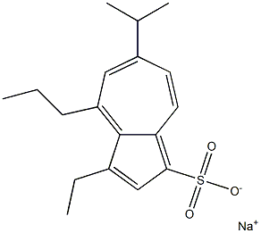 6-Isopropyl-3-ethyl-4-propylazulene-1-sulfonic acid sodium salt Struktur