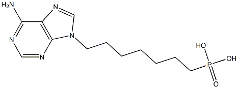 6-Amino-9-(7-phosphonoheptyl)-9H-purine Struktur