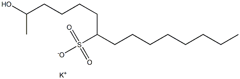 2-Hydroxypentadecane-7-sulfonic acid potassium salt Struktur