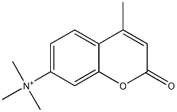 2-Oxo-4,N,N,N-tetramethyl-2H-1-benzopyran-7-aminium Struktur