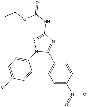 1-(4-Chlorophenyl)-5-(4-nitrophenyl)-3-((ethoxycarbonyl)amino)-1H-1,2,4-triazole Struktur