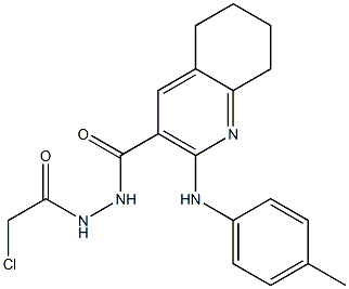 N'-[2-Chloroacetyl]-2-[(4-methylphenyl)amino]-5,6,7,8-tetrahydroquinoline-3-carbohydrazide Struktur